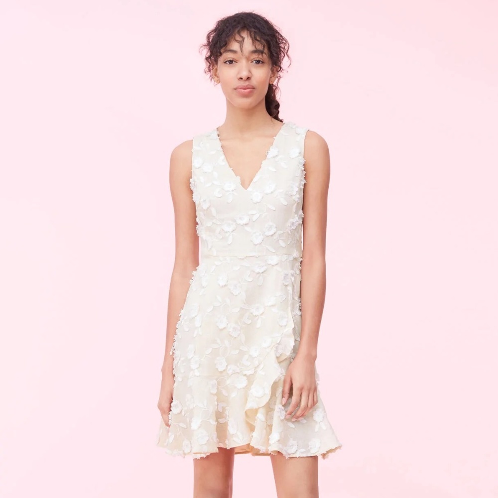 Ivory embroidered dress